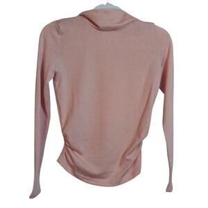 OGL Pink Heathered Knit Long Sleeve Neck Tie Top Size XS